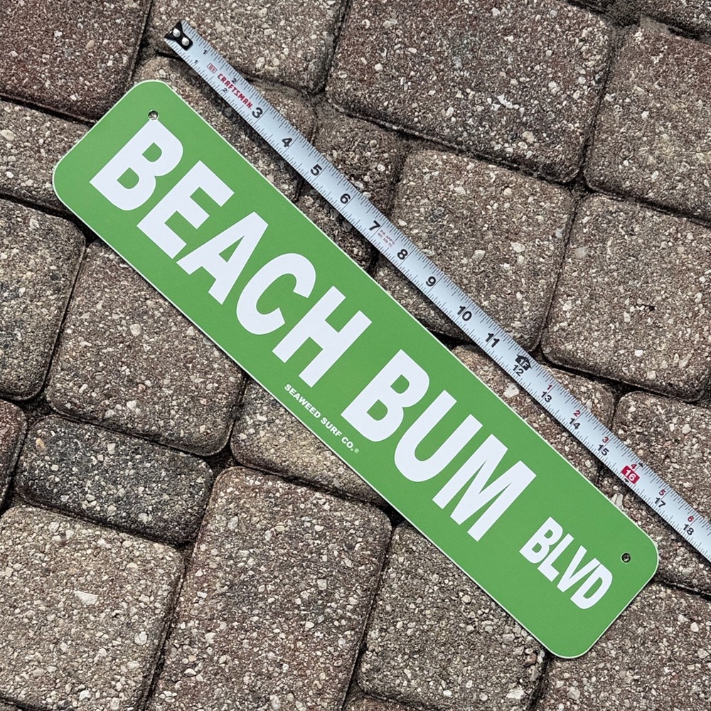 Beach Bum Blvd Metal Sign Like New